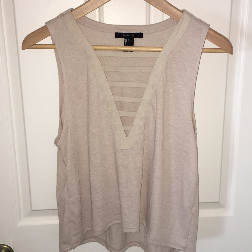 Tan soft sheer top from FOREVER 21